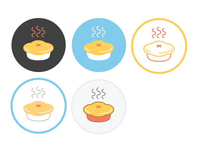 Pie assortment cute iconography icons illustration pie