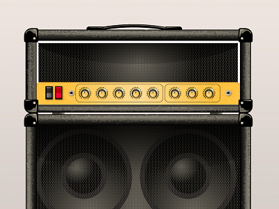 Amp Illustration amplifier guitar guitar amp illustration vector
