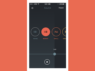 Scratch Track / Sound clean minimal music record sound ui ux