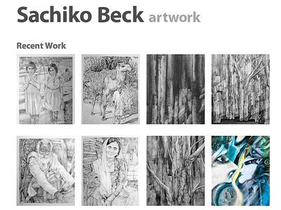 sachikobeck.com art web design whitespace wordpress