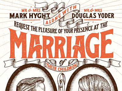 Zach And Rachel invitation lettering typography wedding