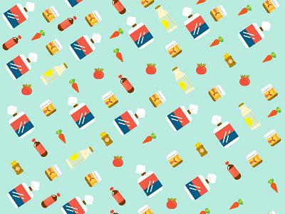 Grocery illustration pattern tile vector