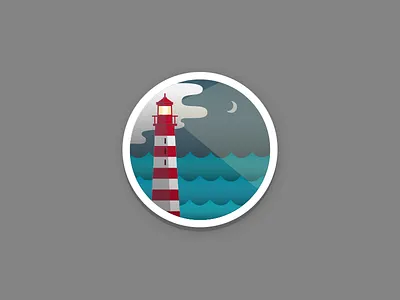 Lighthouse creative design handdrawn icon illustration illustrator london vector