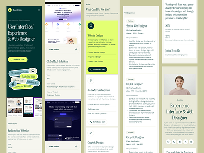 Samthink - Product Designer Portfolio Framer Website Template designer portfolio developer portfolio figma template framer template header landing page personal portfolio personal website ui design uiuxdesign website website design website portfolio website template