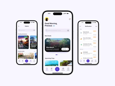 Triptaa Mobile app UI Design app design case study figma figma design light mode ui mobile app mobile ui modern ui product design travel app ui ui inspiration uiux user interface ux