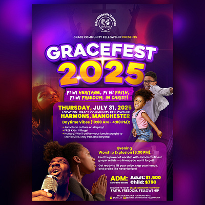 GCF GraceFest Flyer Design.