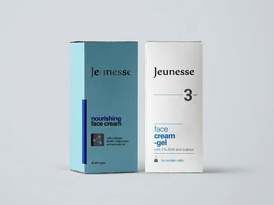 Packaging Design for Jeunesse beauty branding face care graphic design packaging design skin care typography