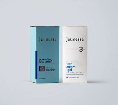 Packaging Design for Jeunesse beauty branding face care graphic design packaging design skin care typography