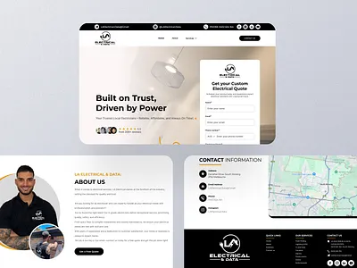 Electrical Website Design 3d animation branding graphic design logo motion graphics ui