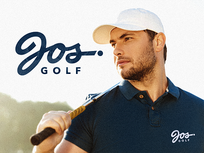 Jos Golf logotype branding calligraphy clothing custom flow fun golf handletterinbg lettering logo luxury modern mood premium scandinavian script simple sports type wordmark