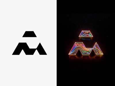 mark a a m branding design dribbble geometric icons identity letter a m lettermark logo designs m mark monogram