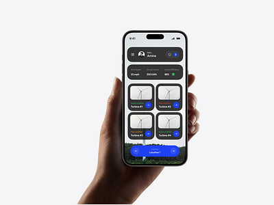 Wind energy management app concept app ui mobile app mobile app design mobile design ui ui design uiux wind app