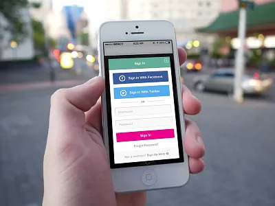 Mobile Sign In Modal digital mobile modal signin ui webdesign