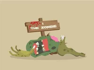 the zombie 2d bones brain dead design graphics guide head illustration motion typography zombie