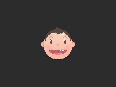 child boy child cute face flat icon smile ui