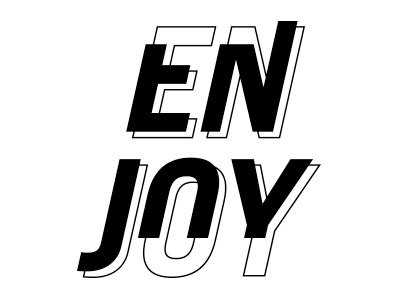 NJY bw logo sans serif simple