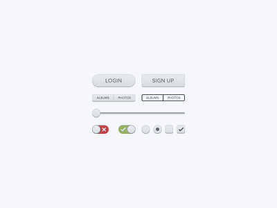 Studio Panel UI Assets asset backend button checkmark dashboard panel radio slider toggle ui