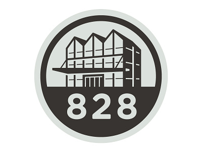 828 Logo 828 austin building clean design icon industrail logo simple stamp