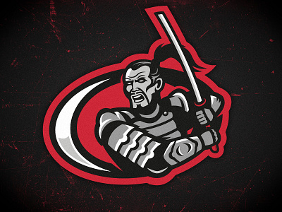 Osaka Samurai - Primary Logo 2.0 competition concept hockey icehl icethetics osaka samurai sportslogo