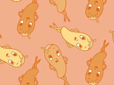 Caliente cute illustration pattern warm