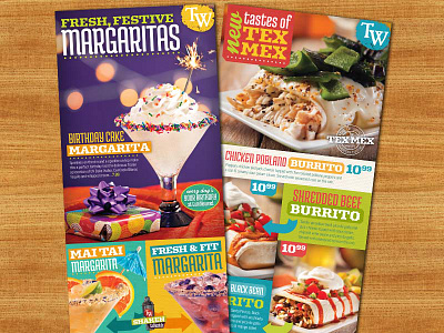 Tumbleweed Menu burrito cuisine design flavor limited time only lto margarita menu menu design mexican restaurant tex mex