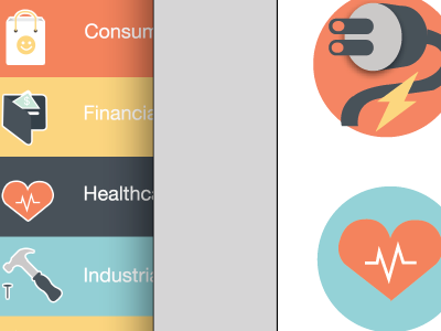 WIP New Icon Set flat icons ios list sectors stock market wip