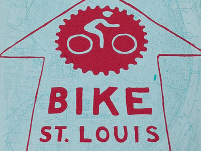 Bike St. Louis, Screenprint Poster artcrank bike poster screenprint st.louis