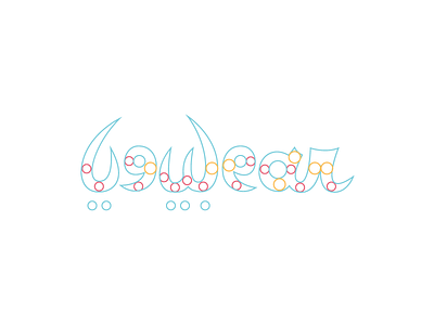 Construction dots custom identity logo typography