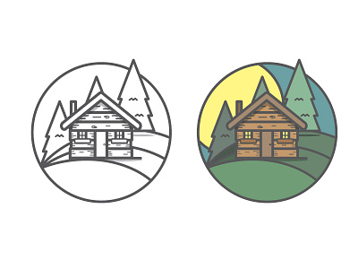 This Old House cabin icon land not enough detail too much detail woods