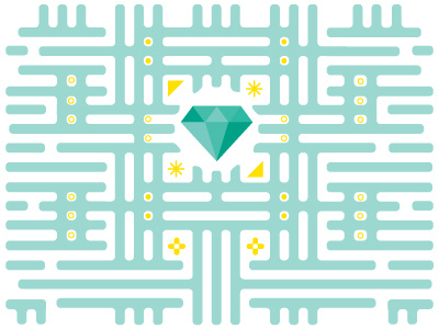 Mash Up abstract and bits diamond flat green icons illustration mashup meltingpot mint yellow