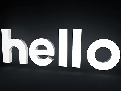 Hello 3d 3d type c4d cinema4d hello lights typeface typography