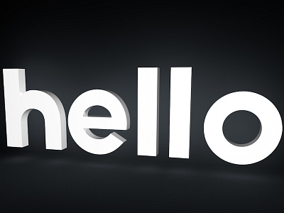 Hello 3d 3d type c4d cinema4d hello lights typeface typography