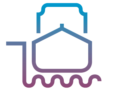 port icon black city icon lake outline pictogram port ship simple stroke system water