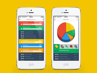 Piggy Bank App caterpillar flat ios ui ux