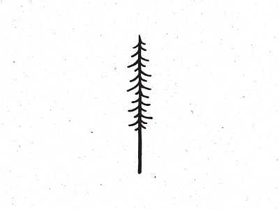 The lone pine adventure illustration minimal pine tree