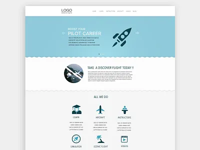 Website Landing Page homepage illustration landing page pilot simple sleak uiux webdesign wordpress