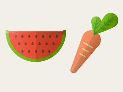 Fruits and Veggies fruit icons petpoc stcikers texture vegetables