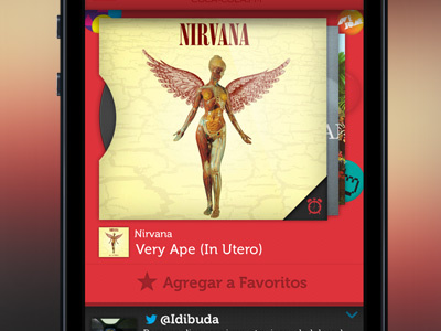 Music FM App app cd ios music red soda ui ux vinyl