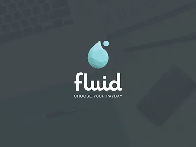 Fluid Logo bank banking drop fluid logo logotype polygon