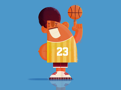 Hoops ball basket character