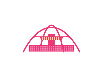 L A X airport angeles architecture art building illustration lax los paul pink williams