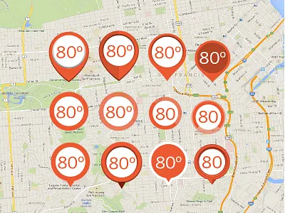 Weather Station Markers map marker weather station