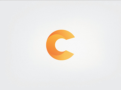 C letter icon No Grid c gradient icon letter logo orange paper tie tie a tie yellow