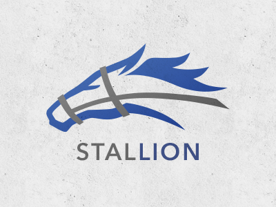 Stallion Logo Mark animal branding head horse identity logo mane mark stallion stud