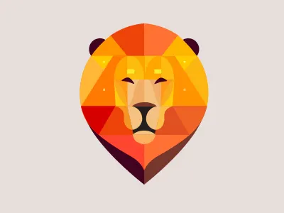 Lion animal geometric lion zoo