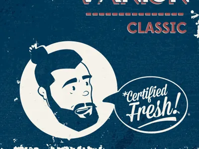 Certified Fresh cartoon classic fresh illustration texture vintage wear and tear worn