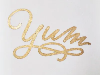 Yum america calligraphy gold handlettering lettering paintpen pentouch script typography