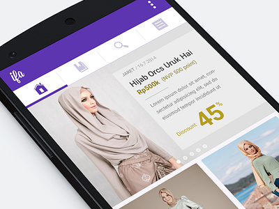 Fashion Catalogue android app card flat design product shop ui design ux