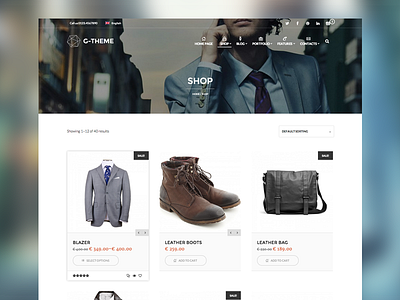 G Shop Home (cleaned up) clean ecommerce header minimal shop theme wordpress