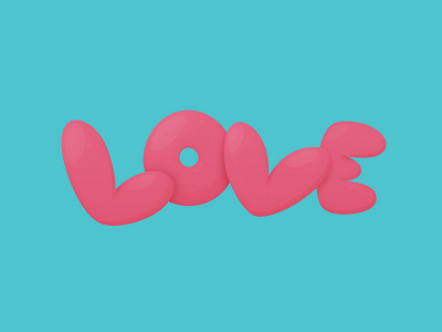 Love illustration love type typography